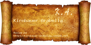 Kirnbauer Arabella névjegykártya